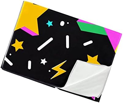 Šarene 3D zvijezde i konfetti-fitnes ručnici za muškarce i žene ručnik za plažu 2-pack Print Brzo sušenje Microfiber Sport Workwel