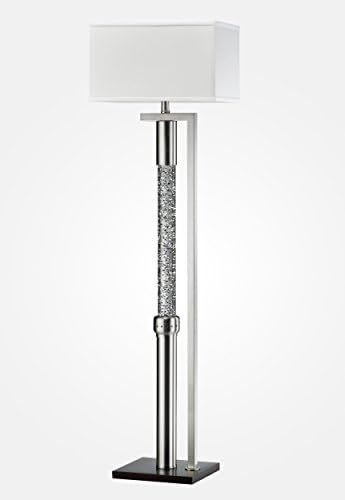 Podna lampica za domovinu saten nikl metalna lampa sa obrnutom L-u obliku slova L pjenušava ukrasna pad plesa vode, noćno svjetlo