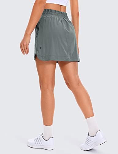 CRZ joga ženska suknja za tenis Brza suh golf suknja Visoko struk Atletski trening koji vodi linijske ležerne skroz sa 4 džepa
