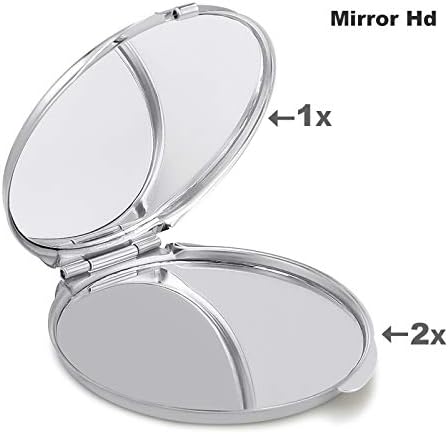 Softball Slime Life kompaktno ogledalo okruglo džepno ogledalo za šminkanje prenosivo sklopivo dvostrano sa 2X 1X