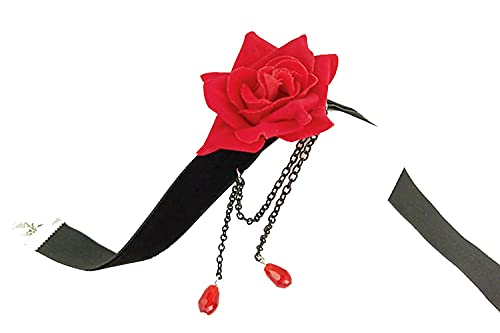 Chargances Gotska Crna cvjetna ogrlica za žene vampir Lolita Crna cvjetna ogrlica za Halloween Dekoracije party Accessory