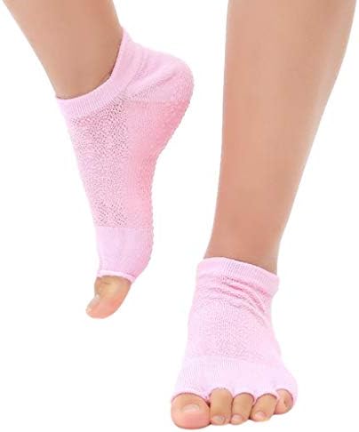 Plesne čarape za ples odvojene prstom Otvorene nožnice Slip Socks Sport Ballet Yoga Socks Girls Valentines Čarape za koljena
