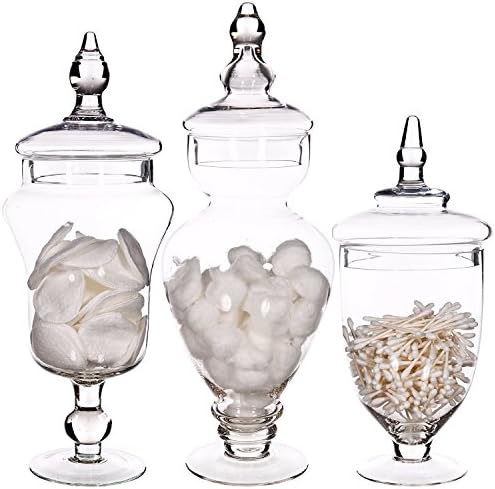 Početna Essentials & Beyond Home Essentials Set od 3 apotekarne staklenke, 12, 15, 16, 12,15, Clear