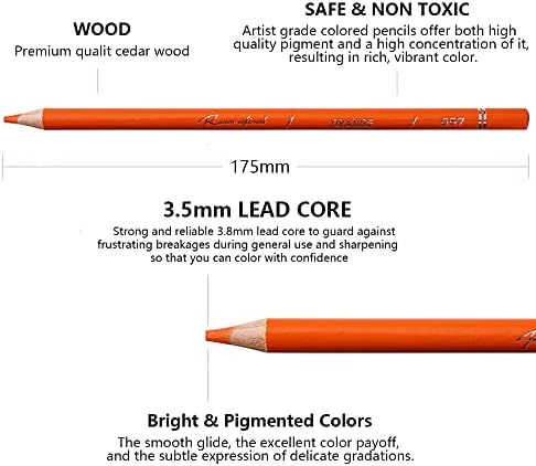 48 premium obojene olovke za bojanje odraslih, mekane serije za meke serije sa živim bojama, profesionalne olovke na bazi ulja, olovke