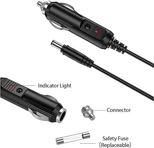 Dkkpia Car DC Adapter za olovo Am-Tech Automotive Clarke Starter auto vozilo čamac RV upaljač za cigarete utikač napajanjem kabl punjač