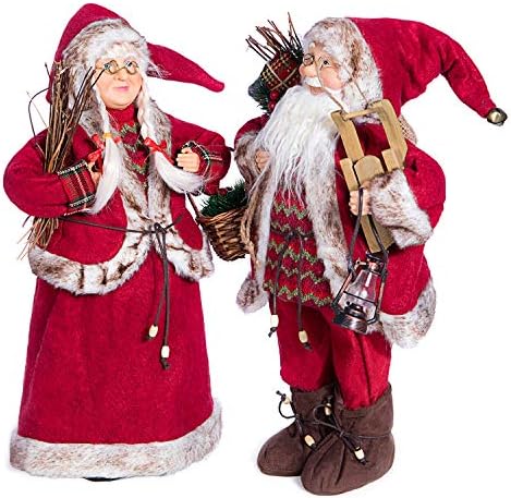 Yeeping božićne figurice santa, ručno izrađene Santa Claus, 2022 stil, otac i majka Božić, Santa lutka, dekor Santa, Santa igračka,