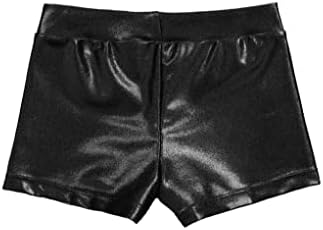 Mufeng Kids Girl Metallic Shorts Shiny Hot Hlače Gimnastičke plesne kratke hlače Cheer plijene kratke hlače Jazz Moderna plesna dna