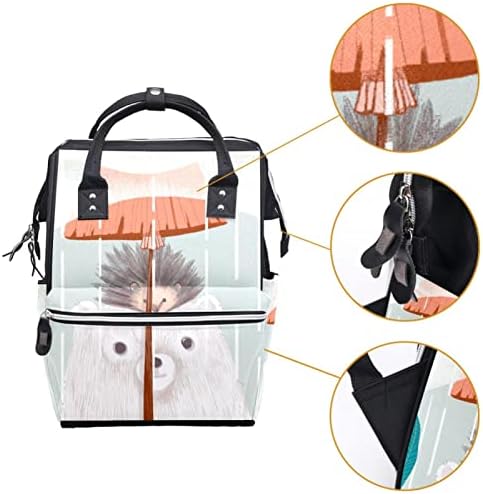 Guerotkr putnički ruksak, ruksak za torbu pelena, ruksak pelena, uzorak lišća životinja