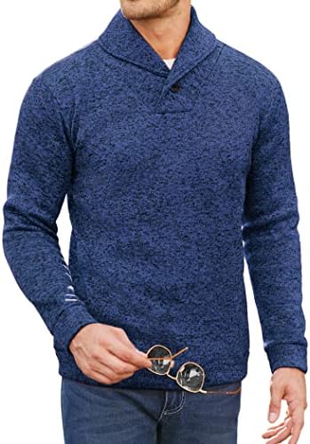 Coofandy Muškarci Haljina šal ovratnik pulover Duks moda Slim Fit pleteni džemper