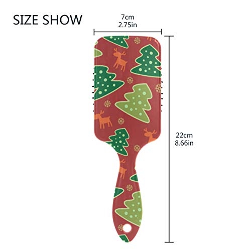 Vipsk četkica za kosu za vazduh, plastično šareno božićno drvce sa jelenom, pogodnom dobru masažu i antitalno detantno četkica za