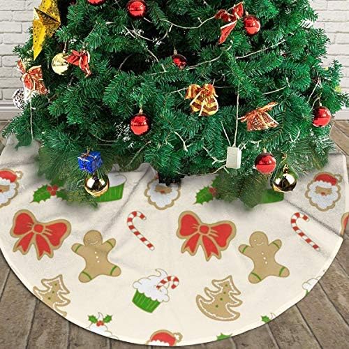 Lveshop Božićni modibilni uzorak božićne suknje Drvo Luksuzno okruglo zatvoreno Vanjski mat rustikalni Xmas Tree Odrezi za odmor (30