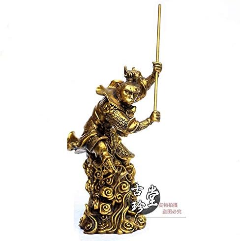 Zamtac Copperchinese mitske figure Monkey King Sun Wukong Metal Crafts Početna Decor Decor ukras ukrasi -