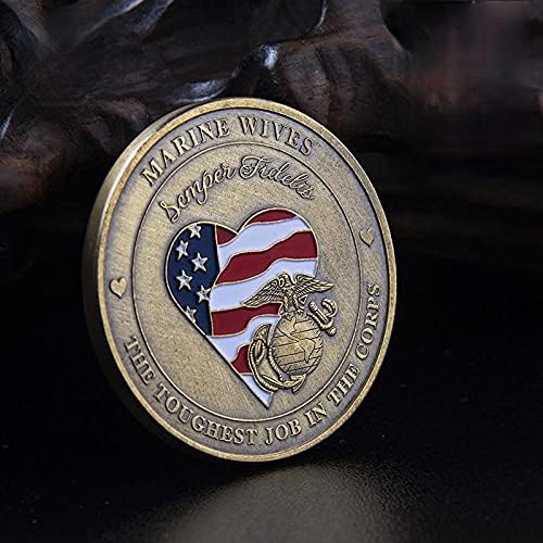 Američki morski korpus suvenir morske supružnike Žene najteži posao u pribora za prigodni novčić od bronze