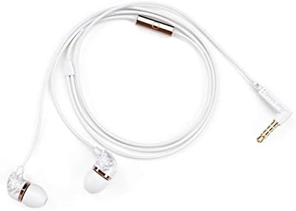 Sretni čepovi u ušnim modnim tehnološkim slušalicama sa MIC i daljinskim, bijelim mramorom