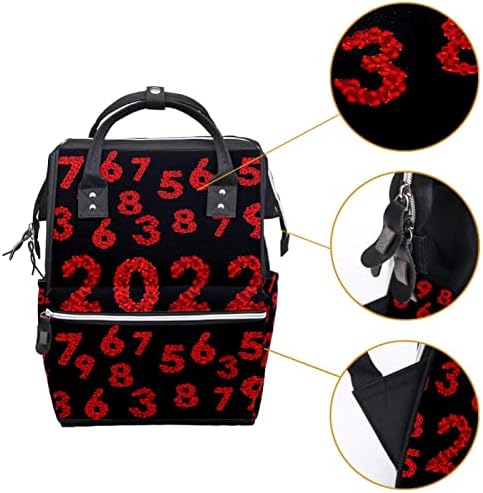 Guerotkr Travel Backpack, Bag za pelene, Backpad Pelenerine, 2022 Broj crvenog cvijeta