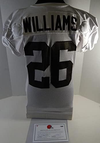 2019 Cleveland Browns Greedy Williams # 26 Igra Polovni dres bijele prakse 44 398 - Neincign NFL igra rabljeni dresovi