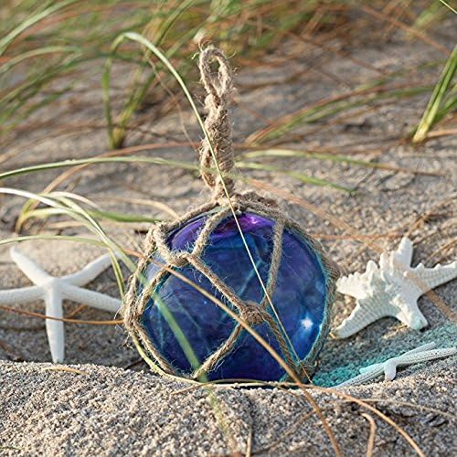 Kupka za plavu staklenu kuglu Cobalt Veliki | Ribolovne plutačke kuglice 5 | Savršeno za venčanja na plaži ili kao božićne ukrase
