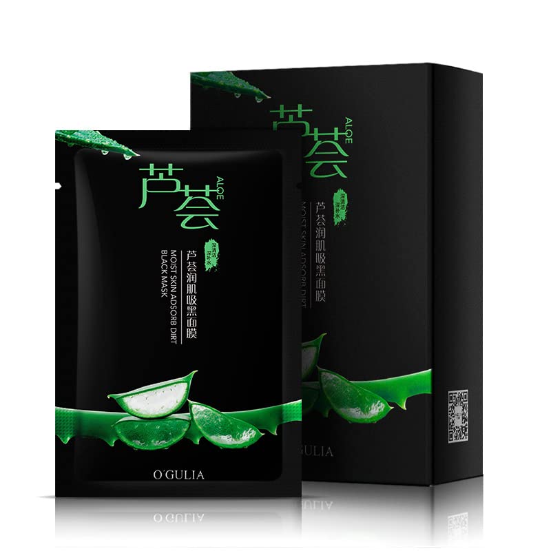 Kexleinglesingle paket aloe vera hidratantna maska za apsorbiranje mišića crna maska hidratantna hidratantna skupljajuća pora hidratantna