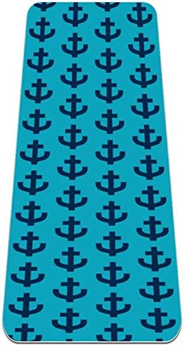 Siebzeh Nautical Blue Premium Thick Yoga Mat Eco Friendly Rubber Health & amp; fitnes non Slip Mat za sve vrste vježbe joge i pilatesa