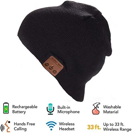 Happy-Top Beanie Bežične glazbene slušalice Kompatibilno za iPhone Samsung Android