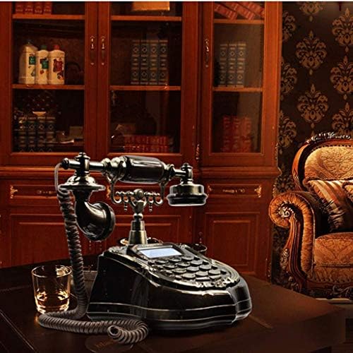 Walnuta telefon - retro vintage antique stil gumb za rotacijski biranje stol telefon telefon kućna dnevna soba dekor