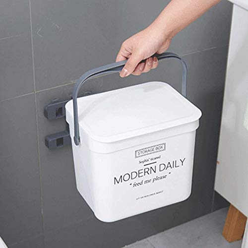Lodly Trash Can, kutija za smeće kabine za kabine za smeće viseći poklopac prenosni plastični kuhinjski zidni montirani otpad kutija