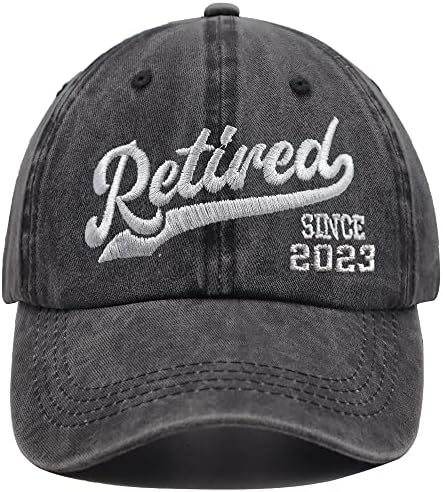 OASFUVER penzionisan od 2023 šešir, podesivi pamučni ponytail bejzbol kapu za uznemiren za penzionere za žene