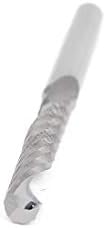 X-DREE okrugla izbušena rupa 3.175 mm x 22mm karbidna Jednostruka fluta spiralna završna mlin CNC glodalica (Vástago redondo Enrutador