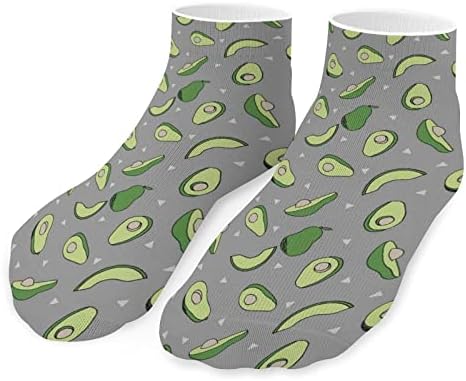 Avokado voće 5 pari smiješnih čarapa za gležnjeve za trčanje atletske čarape bez prikaza jastučića za muškarce i žene