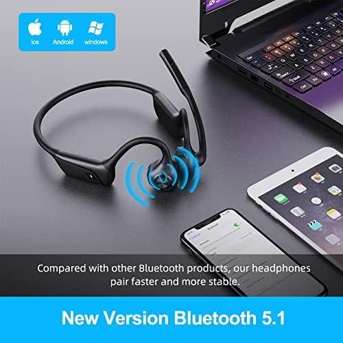 Bluetooth slušalice sa otvorenim Ušom, aptX-LL bežične sportske slušalice sa mikrofonom za poništavanje buke i dugmetom za utišavanje
