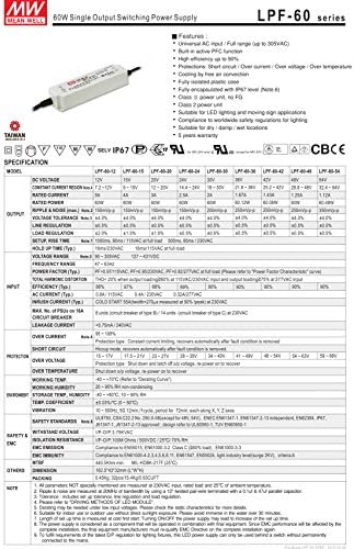 MW Dobro znači LPF-60-54 54V 1.12 a 60.48 W jednostruko izlazno LED prekidačko napajanje sa PFC-om