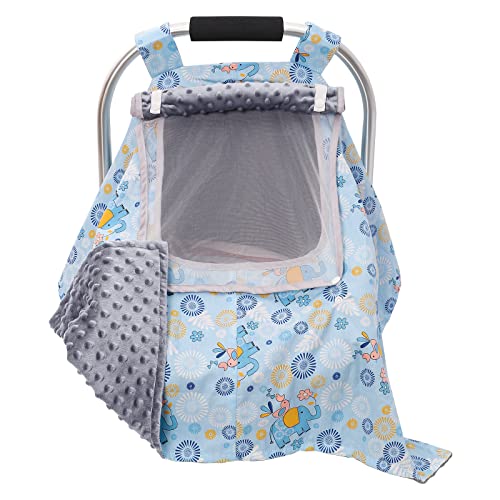 Sjehome Carseat prekrivači za bebe, autosjedalica s toplim vjetrom od pamuka i flize za novorođene novorođenčad za dječak djevojke,