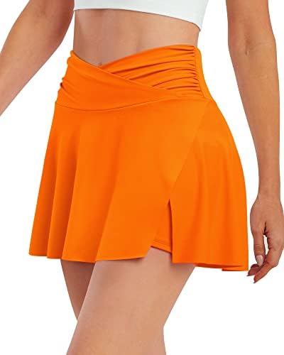 G4Free ženske suknje tenisa sa džepom golf skrots suknje s kratkim hlačama križa struka Atletska suknja visoki struk