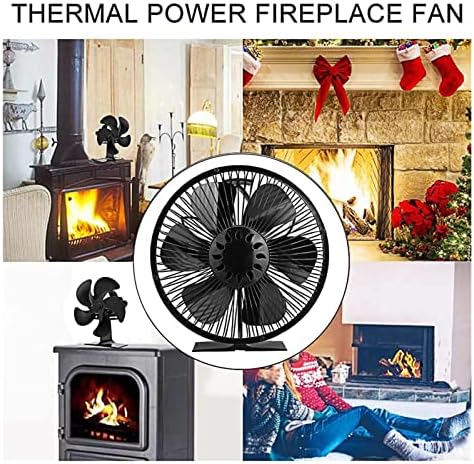 XFADR SRLIWHITE Crni kamin Fan 6 peć na toplotu ventilator drva gorionik Eco Friendly Quiet Fan topline distribuirati s poklopcem