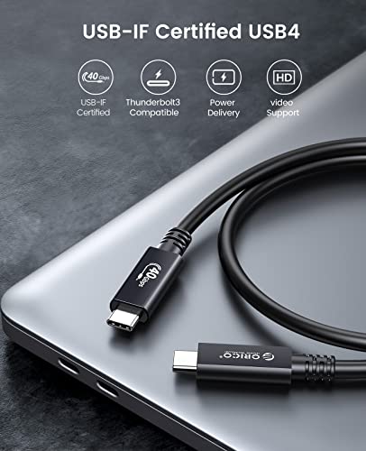 ORICO USB4 40Gbps kabl kompatibilan sa Thunderbolt 3 IF certifikat 8K Video, 100W USB C na USB C 3.1 Gen 2 kabl za MacBook Pro iPad