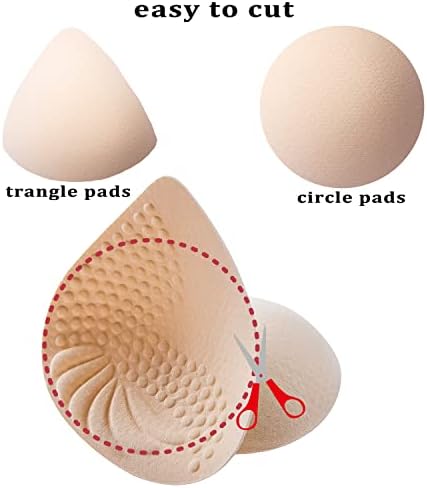 PRETTYWELL umetci za grudnjake, 2 para lateks grudnjaka za sportske grudnjake, umetci za grudnjake za grudnjake za bikinije