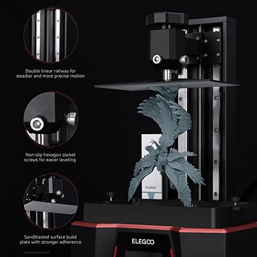 ELEGOO SATURN 2 MSLA 3D štampač i elegoo 8K standardni fotopolimer prostora sive 1000g i elegoo 10 inča 8k jednobojni LCD za Saturn