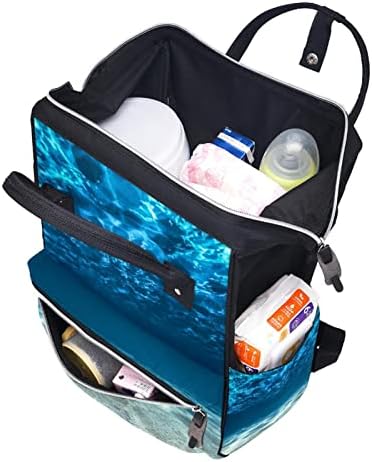 Guerotkr putnički ruksak, vrećica za pelene, ruksak pelena, plavi morsko dno