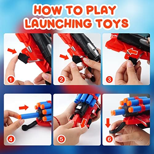Jpsr Spider Gloves Launcher, Spider Web Shooter igračka za djecu, Djeca smiješne Edukativne igračke Moive Hero Cosplay kostim rekviziti