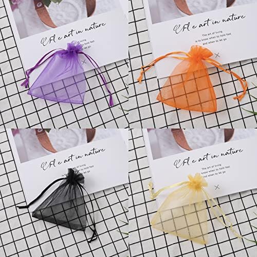 50pcs Organza torbe 3. 54x4. 7 inčni mješovite boje mrežaste torbe Drawstring nakit male poklon torbe vjenčanje Božić bombona rođendanske