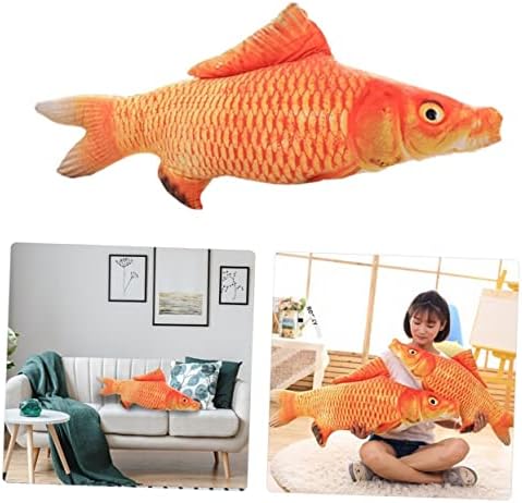 Toyvian Crveni šaran jastuk meki jastuci za dom Poochita plišani jastuk za spavanje Punjene životinjske plišane igračke ribe ukrasni