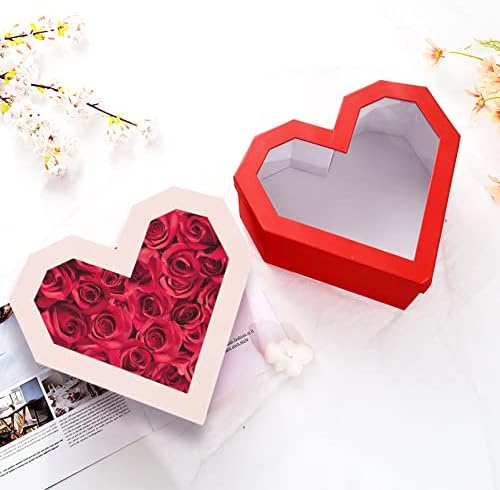 Poklon kutije u obliku srca u obliku srca sa prekrivačkom vrpcom za vjenčanje dnevno poklon kontejner poklon za omotavanje crveno