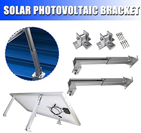JIZQHANX komplet nosača za montažu solarne ploče, aluminijumski solarni panelni Nosači, podesivi aluminijumski nosači za solarne panele