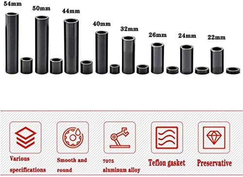 Ainpcde Biciklistička apsorber, aluminijska legura CNC obrada 22mm / 24mm / 26mm / 32mm / 40mm / 44mm / 50mm / 54mm Crno o: 85.8g