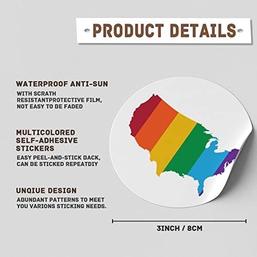 GUANGPAT ponos SAD karta LGBTQ naljepnice jednakost lezbejke gay LGBTQ naljepnice etiketa 3 inča Rainbow LGBT naljepnice za flaše