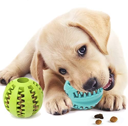 SunGrow 2 paket poslastica nanošenje pas igračke, 2.75& 34; Interaktivna Puppy Puzzle Teething hrane Lopta igračke za male velike