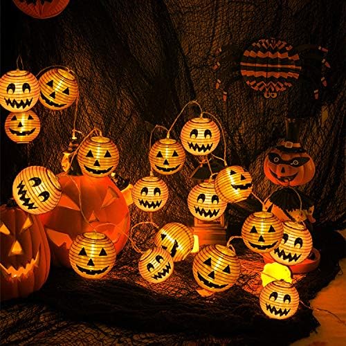 Noć vještica ukrašavanja Halloween - 10ft 15 LED-a Halloween bundeve svjetla Jack-O-lampion bundeve svjetla za nogavice baterije Halloween