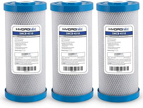 Hydronix HX-SMCB-4510/3 NSF COCOUT Aktivirani ugljeni blok filter za vodu, 4,5 x 10 -0,5 micron-3 pakovanje, bijelo