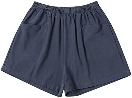 Pamučne kratke hlače za žene casual ljeti kratke hlače sa visokim strukom Labavi fit udobne salone kratke hlače za mir
