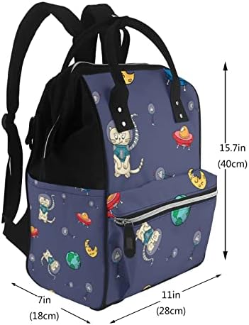 Allgobee ruksaci za promjenu pelena za mamu vanjskim prostorom-kitty-cat-ufo putničke torbe za knjige za knjige Back Pack
